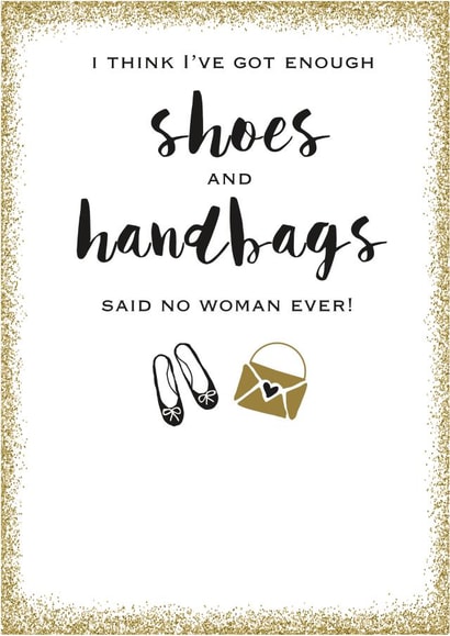 SHOE HANDBAGS Love & Friendship Card 2797 created by Always Sparkle