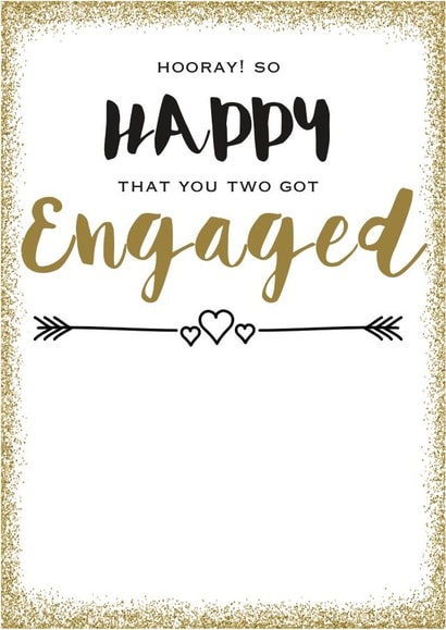 Hooray so happy engagement card created by Always Sparkle