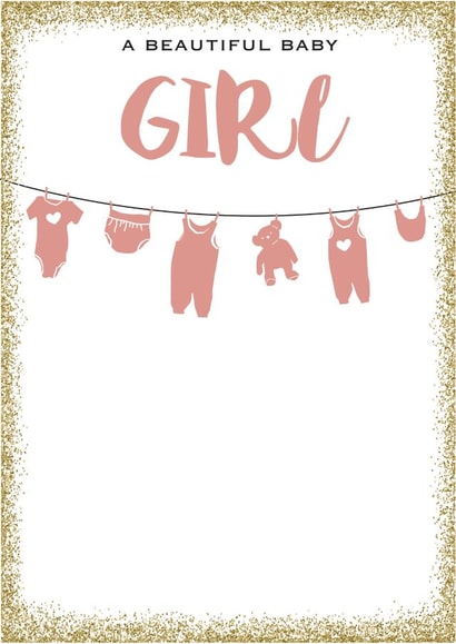 baby girl New Baby Card 2801 created by Always Sparkle