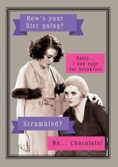 diet chocolate Humour Card 3144 created by JellynBean