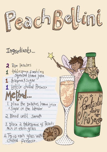 Peach Bellini recipe  created by Ryland Studios