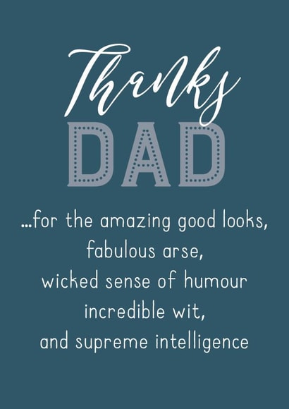 dad thanks Father's Day Card 5081 created by Silly Prints