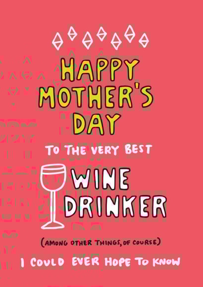 Happy Mother's Day Wine Drinker card created by Angela Chick
