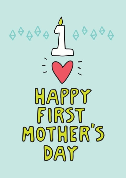 Cute Mothers Day Card - New Mum - Happy First Mother's Day created by Angela Chick