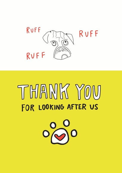 Thank You For Looking After Us Dog Walker Card created by Angela Chick