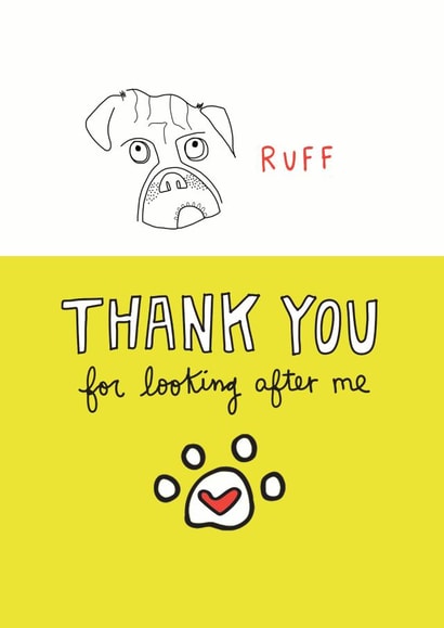 Thank You For Looking After Me Dog Walker Card created by Angela Chick