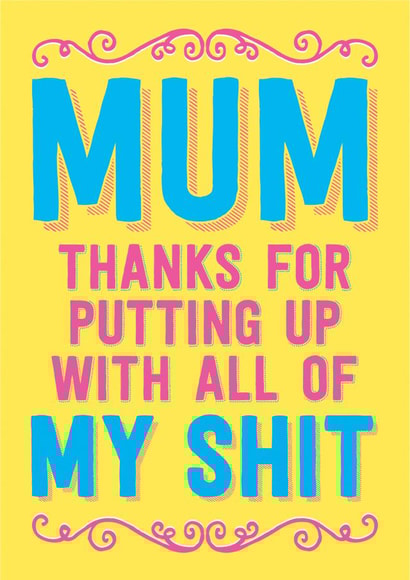 Mum Typography Mothers Day Card 2983 created by Dean Morris Cards