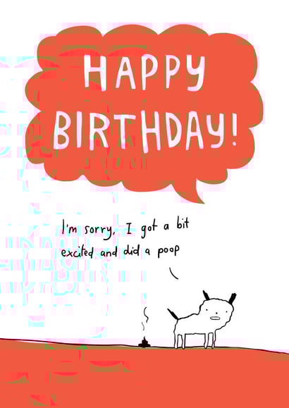 poop dog Birthday Card 25713 created by Sarah Ray