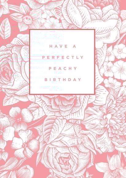 birthday peachy Birthday Card 1391 created by Megan Claire