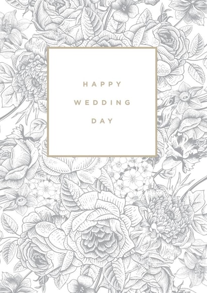 Pretty Modern Wedding Day - Floral - Happy Wedding Day created by Megan Claire