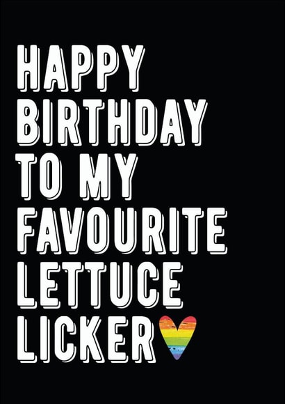 lesbian gay Birthday Card 8067 created by Filthy Sentiments
