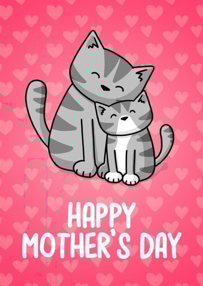 mother cats Mothers Day Card 7847 created by Doodlecats