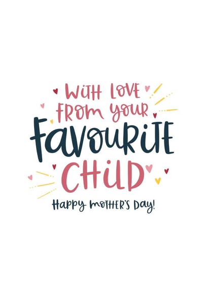 fave child Mothers Day Card 4746 created by Abbie Imagine