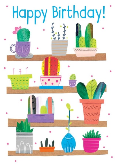 birthday plants Birthday Card 5726 created by Louise Wright