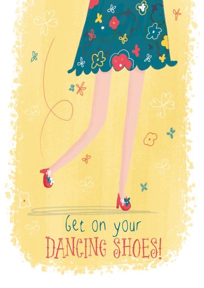 birthday dancing Just because Card 5728 created by Louise Wright