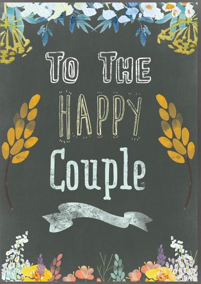 Floral 'Happy couple' - (White, grey and mustard) created by Louise Wright