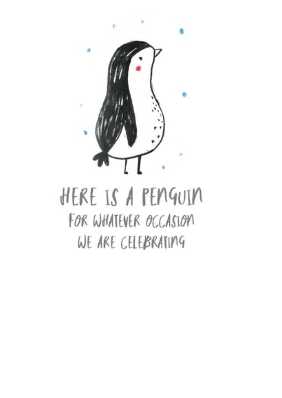 penguin birthday Congratulations Card 5729 created by Louise Wright