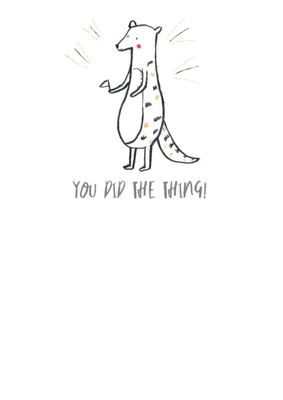 congratulations meerkat Congratulations Card 28050 created by Louise Wright