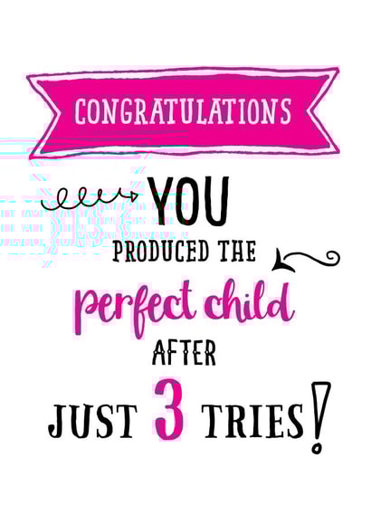 Perfect child 3 tries card from daughter created by Afewhometruths