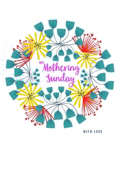 Classic Mothers Day Card - Mum - Flowers - On Mothering Sunday With Love created by Claire Giles