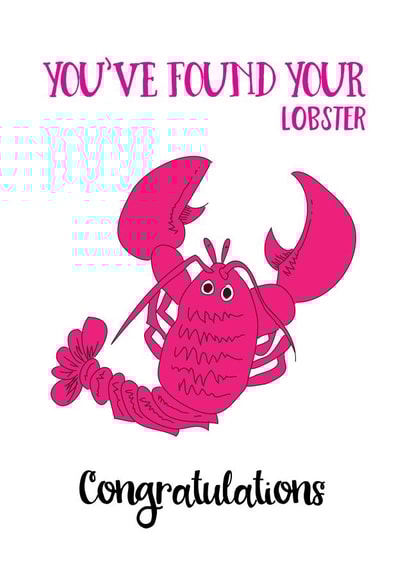 Lobster engagement card created by Afewhometruths
