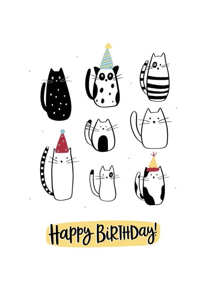 Cute Birthday Card - Cats - Happy Birthday created by Abbie Imagine
