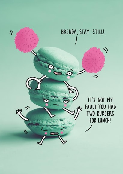Macaroons Cute Just because Card 6929 created by Unknown Ink