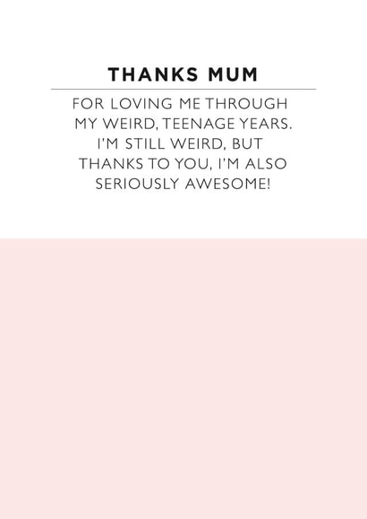 mum pink Mothers Day Card 30837 created by Doodlelove