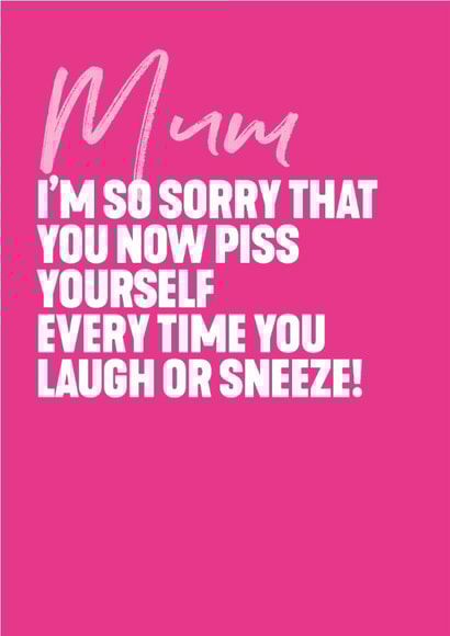 MUM SNEEZE Mothers Day Card 8073 created by Filthy Sentiments