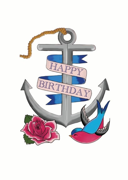 birthday anchor Birthday Card 30907 created by Sailor Made