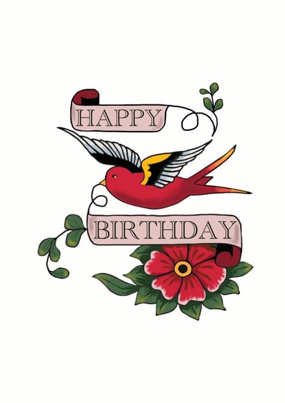 tattoo birthday Birthday Card 8474 created by Sailor Made