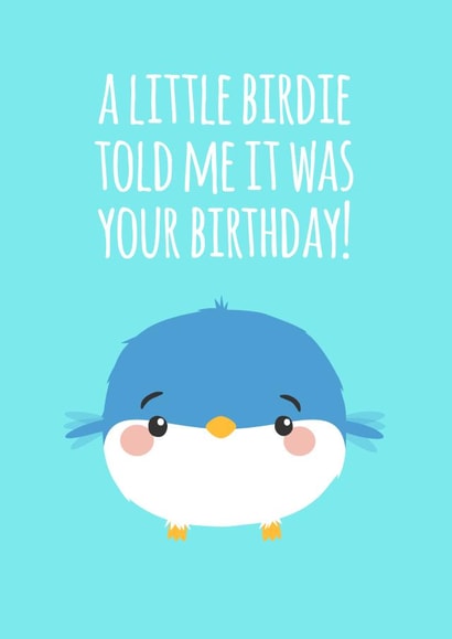 cute bird Birthday Card 30931 created by Coffee + Unicorns