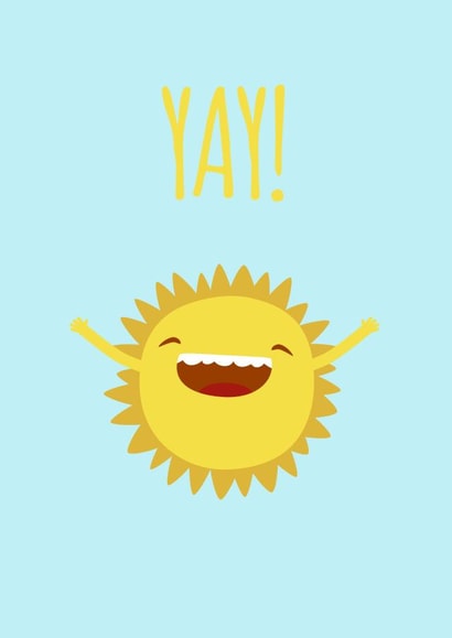 cute sun Congratulations Card 8489 created by Coffee + Unicorns