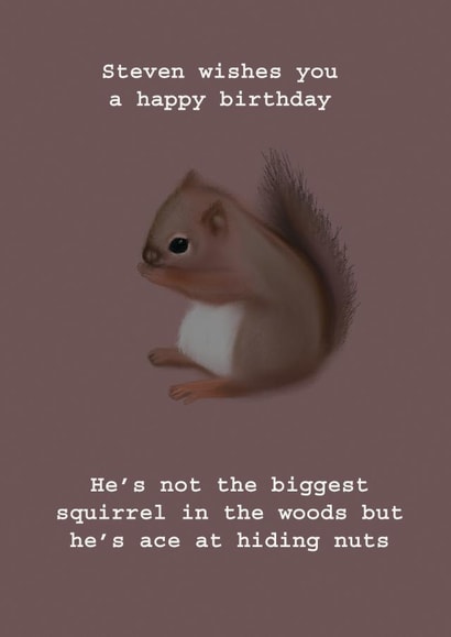 birthday squirrel Card 30918 created by Sailor Made