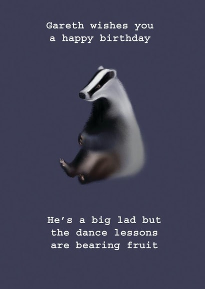 birthday badger Card 30919 created by Sailor Made