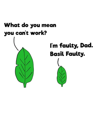 Basil Gardening Birthday Card 30881 created by Peter Cole