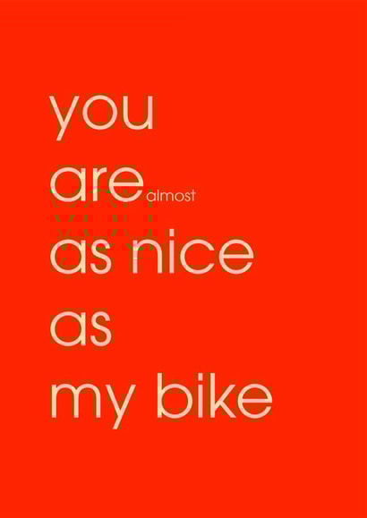 biker cyclist Anniversary Card 30964 created by Rudi & Co.