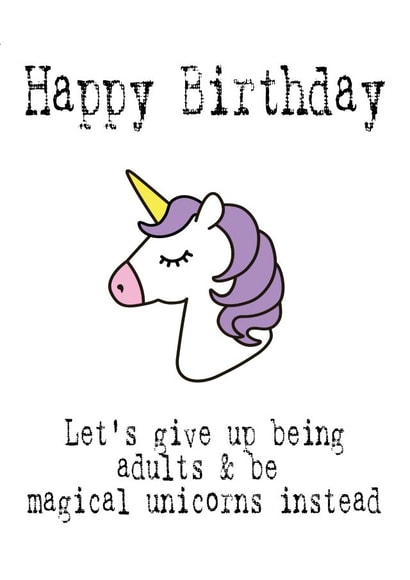 unicorn magical Birthday Card 8717 created by Silly Sentiments