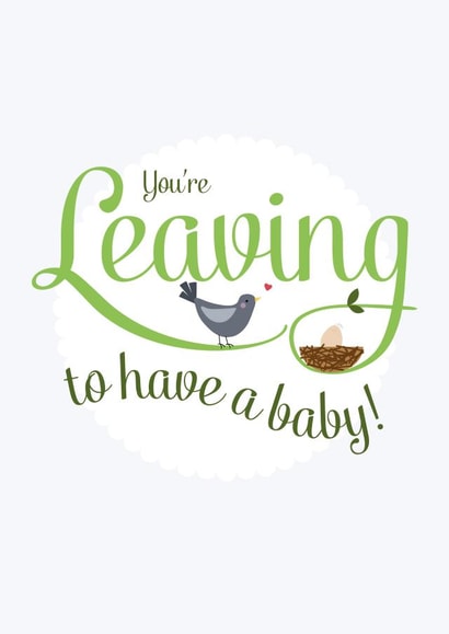 leaving pregnant Leaving Card 3795 created by Wink Design - Michelle Roberts
