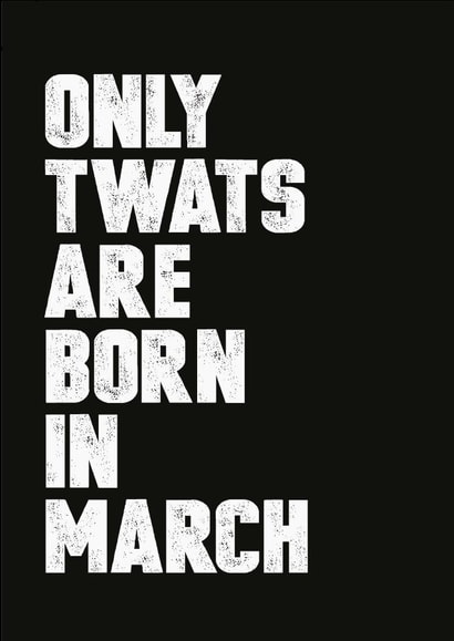 only born Birthday Card 8075 created by Filthy Sentiments