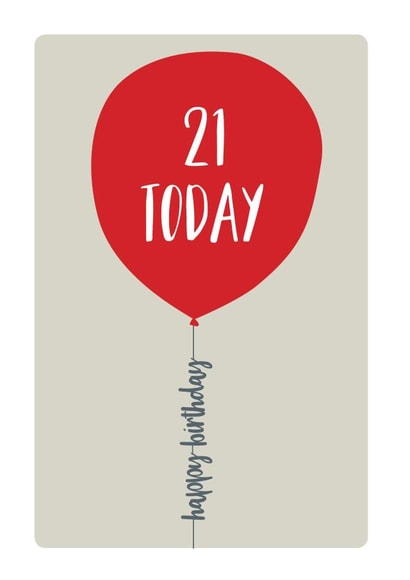 21st twentyfirst Birthday Card 8753 created by Spotty N Stripy