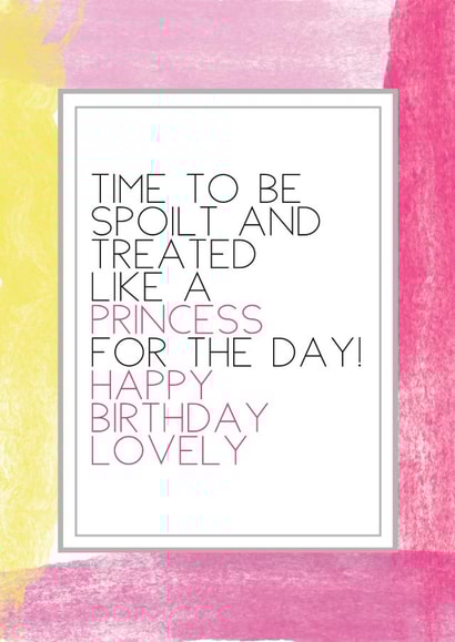 princess female Birthday Card 2816 created by Always Sparkle