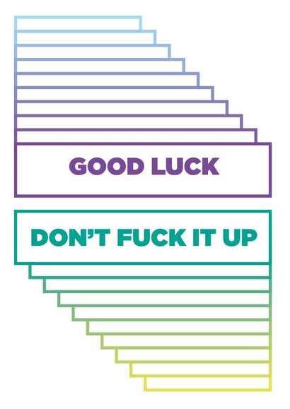 Good Luck Funny Good Luck Card 8510 created by Thirty Mussels