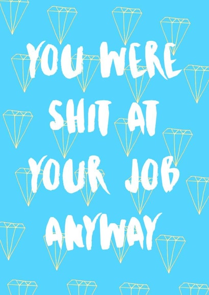 new job Leaving Card 6327 created by Diffydolls