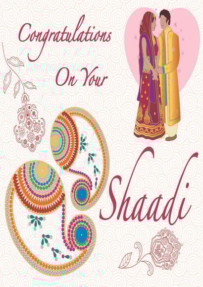 Shaadi WeedingCard Card 31299 created by Personalised Celebrations