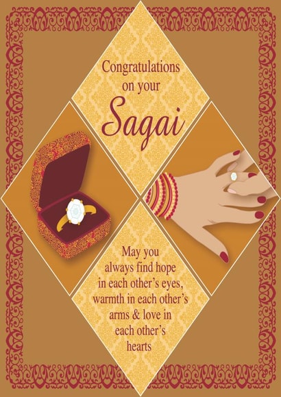 SagaiCard EngagementCard Card 31301 created by Personalised Celebrations
