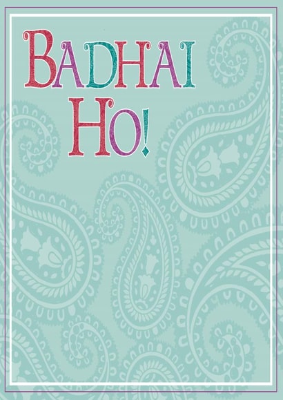 BadhaiHo CongrtulationsCard Congratulations Card 8834 created by Personalised Celebrations
