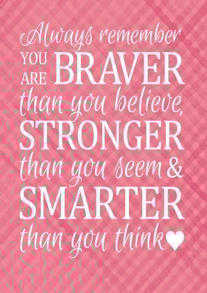 braver stonger Thinking of you Card 8868 created by Duckduckle Design