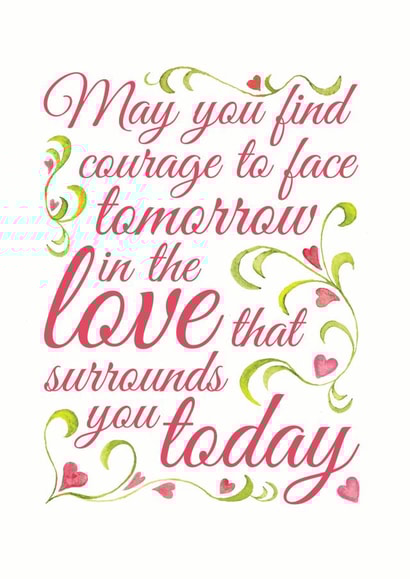 sympathy bereavement Thinking of you Card 8869 created by Duckduckle Design