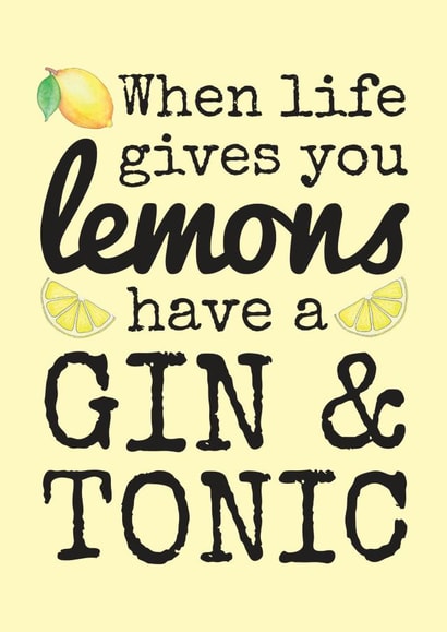 lemons gin Just because Card 8870 created by Duckduckle Design